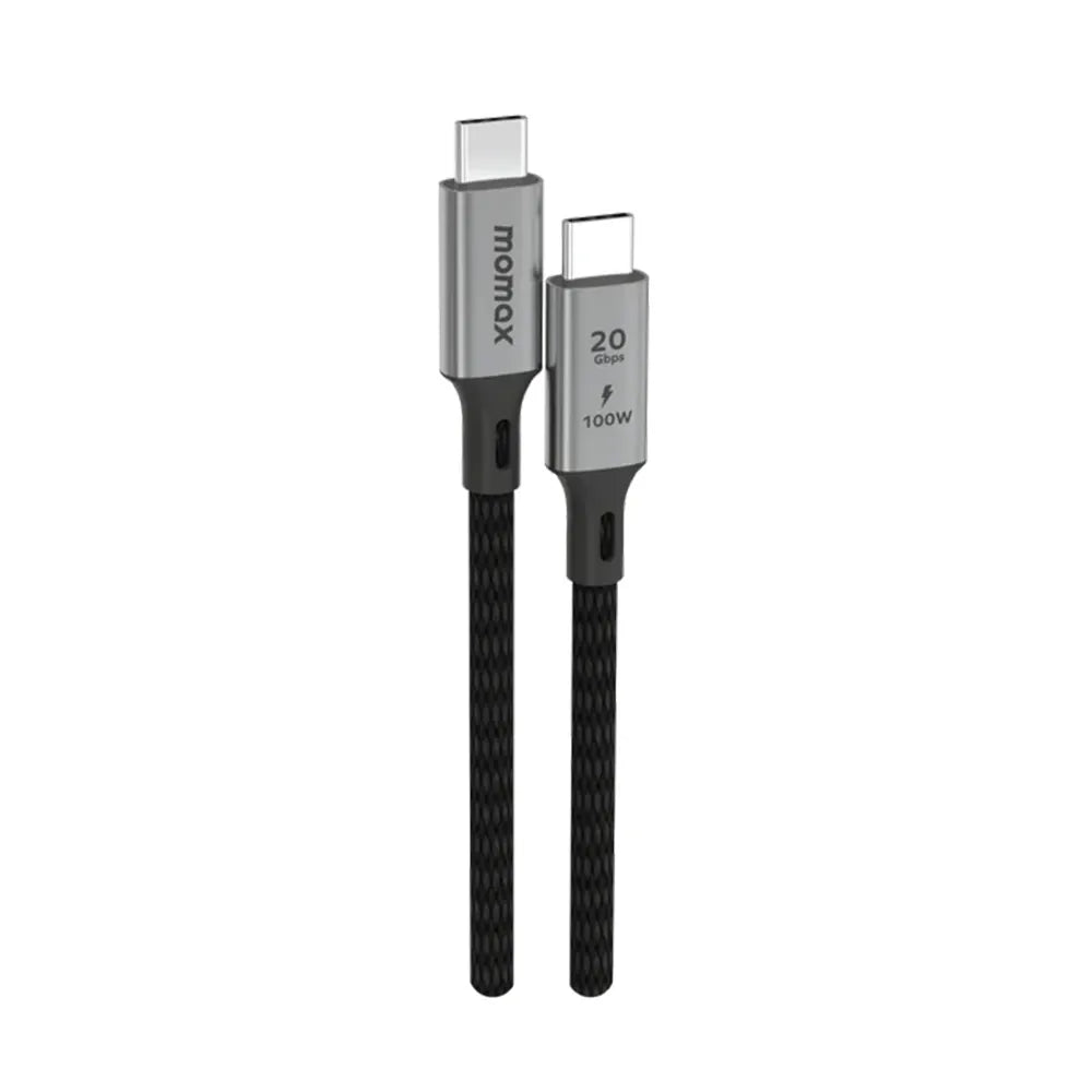Momax Elite كيبل بقوة 100 واط USB-C USB 3.2 Gen 2x2 بسرعة 20 جيجابت في الثانية، 2 متر | أسود Momax Elite كيبل بقوة 100 واط USB-C USB 3.2 Gen 2x2 بسرعة 20 جيجابت في الثانية، 2 متر | أسود